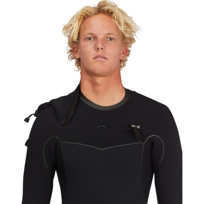 2024 Billabong Mens Furnace 6/5mm Hooded Chest Zip Wetsuit ABYW200115 - Black